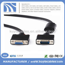 Novo Black 6ft Masculino para Feminino cabo de extensão do cabo VGA para PC Laptop TV Projector